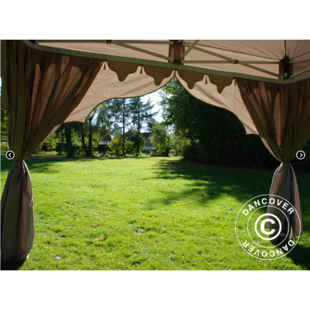 Flextents PRO Steel 3x3m "Raj" inkl. 4st dekorativa hrngardiner