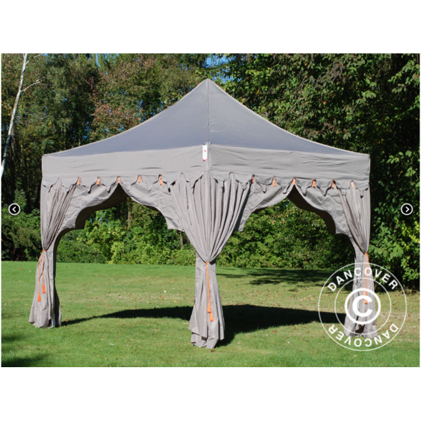 Flextents PRO Steel 3x3m "Raj" inkl. 4st dekorativa hrngardiner
