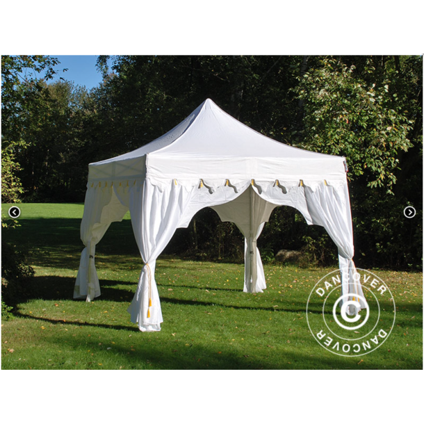 Flextents PRO Steel 3x3m "Raj" inkl. 4st dekorativa hrngardiner