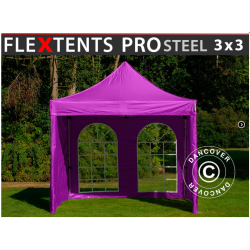FleXtents PRO Steel 3x3m "Vintage" inkl 4st sidor