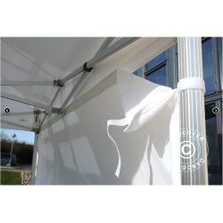 FleXtents PRO Steel 3x3m "Wave" inkl 4st sidor, Vit