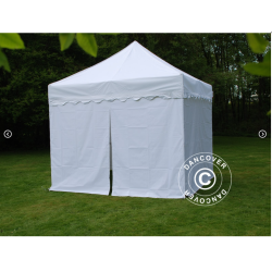 FleXtents PRO Steel 3x3m "Wave" inkl 4st sidor, Vit