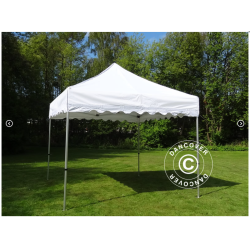 FleXtents PRO Steel 3x3m "Wave" inkl 4st sidor, Vit