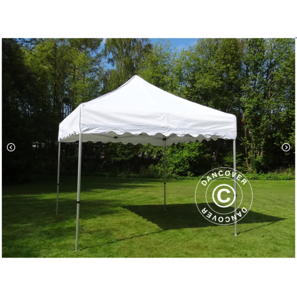 FleXtents PRO Steel 3x3m "Wave" inkl 4st sidor, Vit