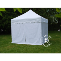 FleXtents PRO Steel 3x3m "Wave" inkl 4st sidor, Vit