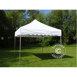 FleXtents PRO Steel 3x3m "Wave" inkl 4st sidor, Vit