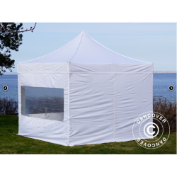 FleXtents PRO Steel 3x3m inkl. 3st panoramafnster