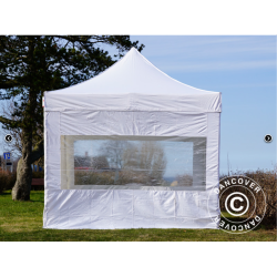 FleXtents PRO Steel 3x3m inkl. 3st panoramafnster