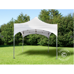 FleXtents PRO Steel 3x6m "Arched" inkl 6st sidor, Vit