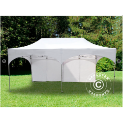 FleXtents PRO Steel 3x6m "Arched" inkl 6st sidor, Vit