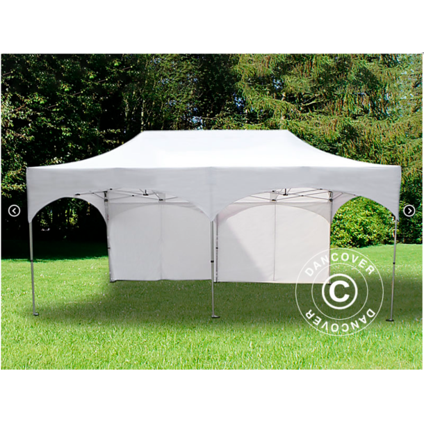 FleXtents PRO Steel 3x6m "Arched" inkl 6st sidor, Vit