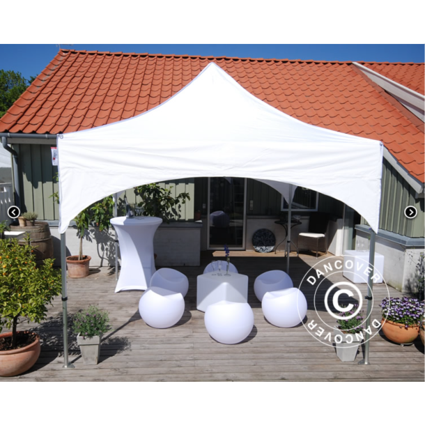 FleXtents PRO Steel 3x6m "Arched" inkl 6st sidor, Vit