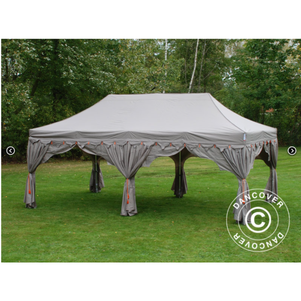 Flextents PRO Steel 3x6m "Raj" inkl. 6st dekorativa hrngardiner