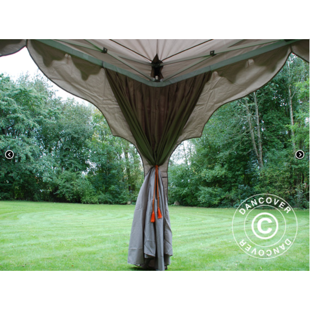 Flextents PRO Steel 3x6m "Raj" inkl. 6st dekorativa hrngardiner