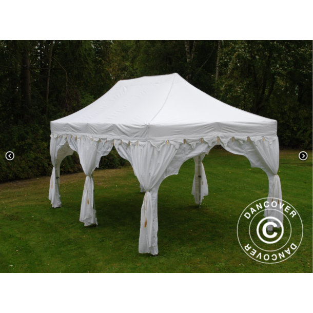Flextents PRO Steel 3x6m "Raj" inkl. 6st dekorativa hrngardiner