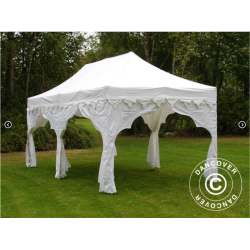 Flextents PRO Steel 3x6m "Raj" inkl. 6st dekorativa hrngardiner