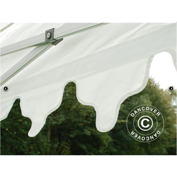 Flextents PRO Steel 3x6m "Raj" inkl. 6st dekorativa hrngardiner