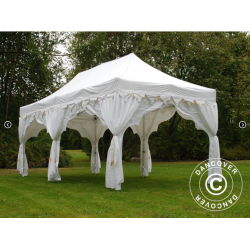 Flextents PRO Steel 3x6m "Raj" inkl. 6st dekorativa hrngardiner