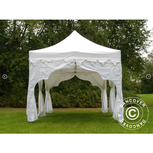 Flextents PRO Steel 3x6m "Raj" inkl. 6st dekorativa hrngardiner