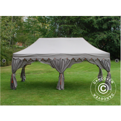 Flextents PRO Steel 3x6m "Raj" inkl. 6st dekorativa hrngardiner