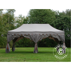 Flextents PRO Steel 3x6m "Raj" inkl. 6st dekorativa hrngardiner