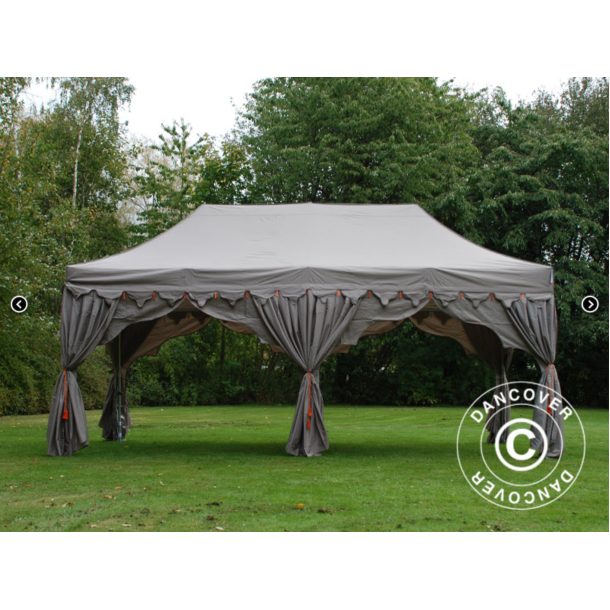 Flextents PRO Steel 3x6m "Raj" inkl. 6st dekorativa hrngardiner