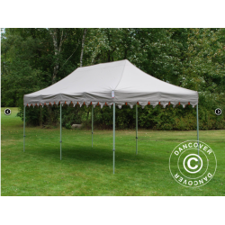 Flextents PRO Steel 3x6m "Raj" inkl. 6st dekorativa hrngardiner