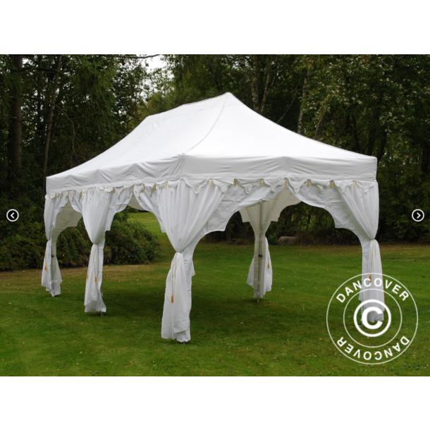 Flextents PRO Steel 3x6m "Raj" inkl. 6st dekorativa hrngardiner