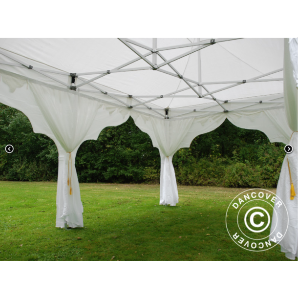 Flextents PRO Steel 3x6m "Raj" inkl. 6st dekorativa hrngardiner