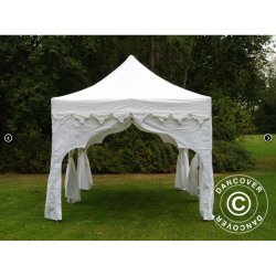 Flextents PRO Steel 3x6m "Raj" inkl. 6st dekorativa hrngardiner