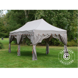 Flextents PRO Steel 3x6m "Raj" inkl. 6st dekorativa hrngardiner
