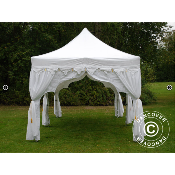 Flextents PRO Steel 3x6m "Raj" inkl. 6st dekorativa hrngardiner