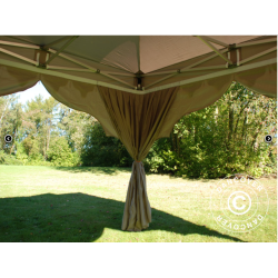 Flextents PRO Steel 3x6m "Raj" inkl. 6st dekorativa hrngardiner