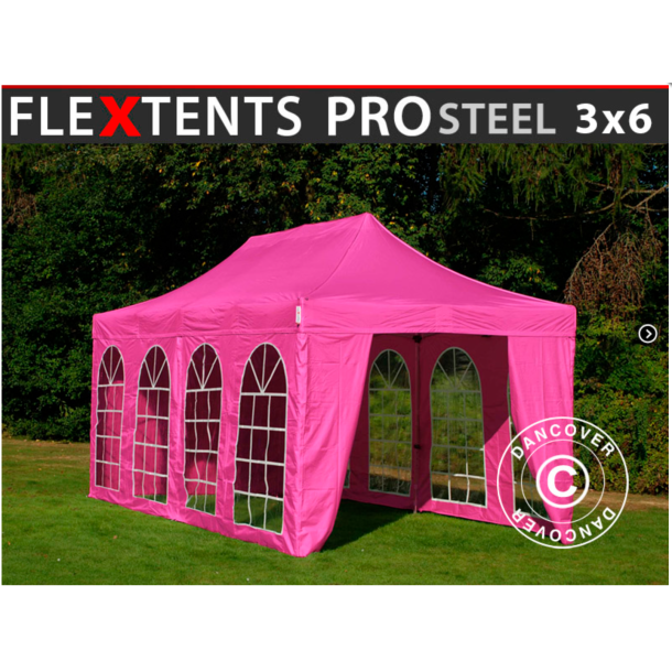 FleXtents PRO Steel 3x6m "Vintage" inkl 6st sidor