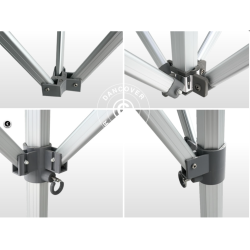FleXtents PRO Steel 4x4m "Peaked" Latte