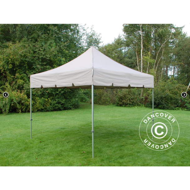 FleXtents PRO Steel 4x4m "Peaked" inkl 4st sidor, Latte