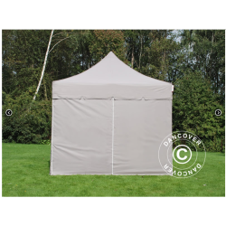 FleXtents PRO Steel 4x4m "Peaked" inkl 4st sidor, Latte