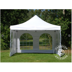 FleXtents PRO Steel 4x4m "Vintage" inkl 4st sidor, Vit