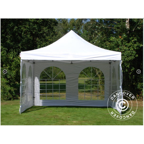 FleXtents PRO Steel 4x4m "Vintage" inkl 4st sidor, Vit