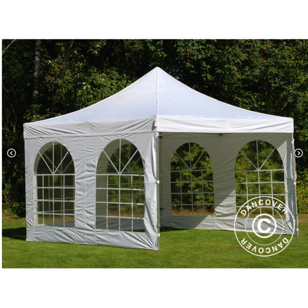 FleXtents PRO Steel 4x4m "Vintage" inkl 4st sidor, Vit