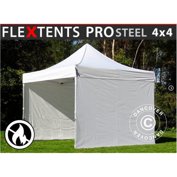 FleXtents PRO Steel 4x4m "Flamsker" inkl 4st sidor