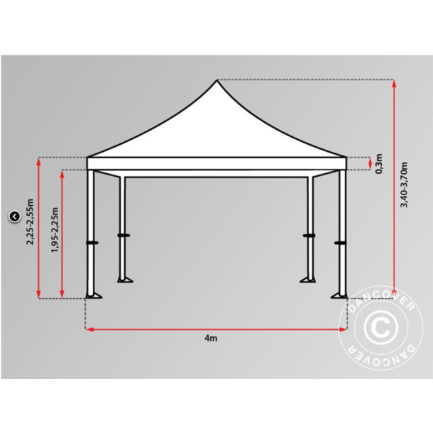 FleXtents PRO Steel 4x6m "Flamsker"