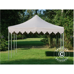 FleXtents PRO Steel 4x6m "Morocco" inkl 8st sidor, Latte