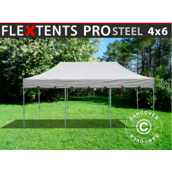 FleXtents PRO Steel 4x6m "Peaked" Latte