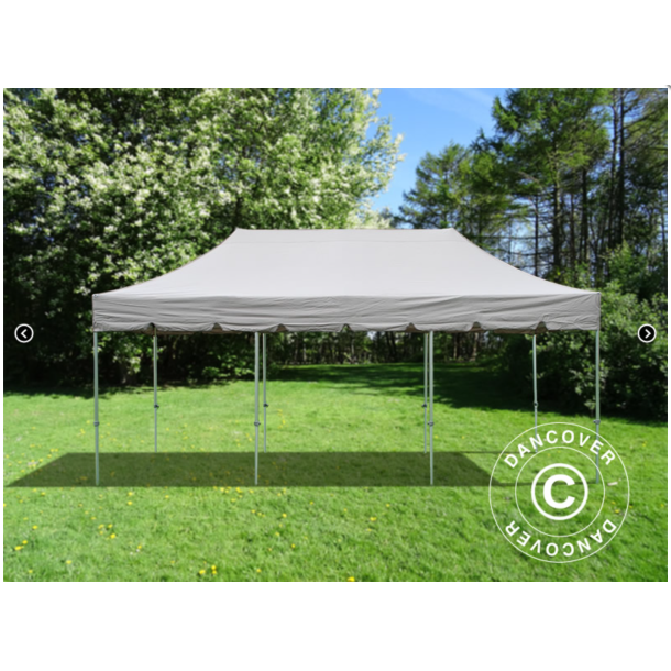 FleXtents PRO Steel 4x6m "Peaked" inkl 8st sidor, Latte