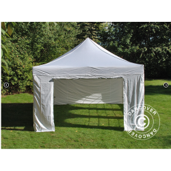 FleXtents PRO Steel 4x6m "Vintage" inkl 4st sidor, Vit