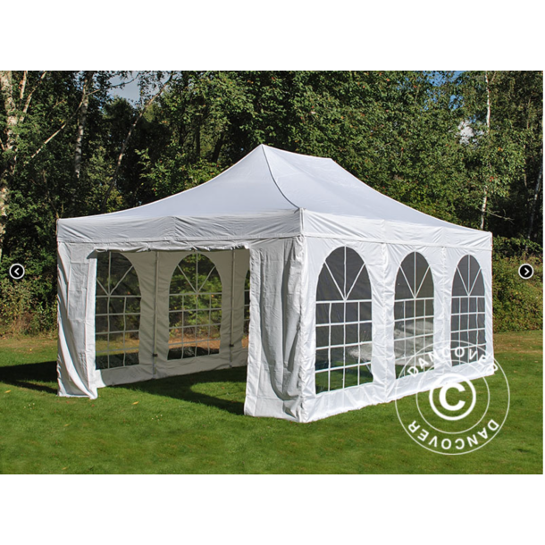 FleXtents PRO Steel 4x6m "Vintage" inkl 4st sidor, Vit