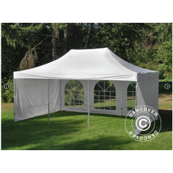 FleXtents PRO Steel 4x6m "Vintage" inkl 4st sidor, Vit