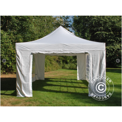 FleXtents PRO Steel 4x6m "Vintage" inkl 4st sidor, Vit