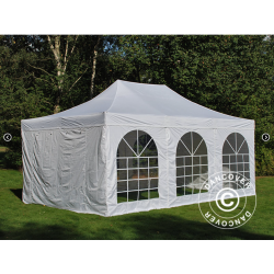 FleXtents PRO Steel 4x6m "Vintage" inkl 4st sidor, Vit